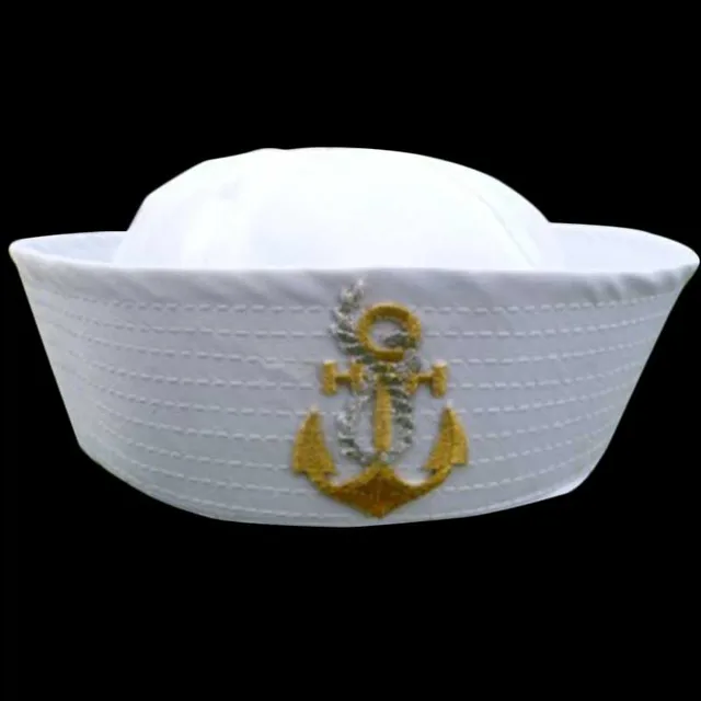 Funny Cosplay Military Hats For Adult Kids Sailors Captain White Hat