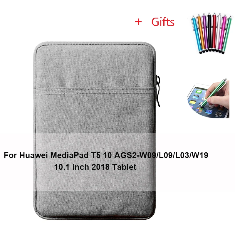 Чехол для планшета huawei MediaPad Media Pad T3 T5 10 Honor Pad 2 9,6 AGS-W09 L09 AGS2-W09 L09 чехол из закаленного стекла+ ручка - Цвет: For Huawei  T5 10