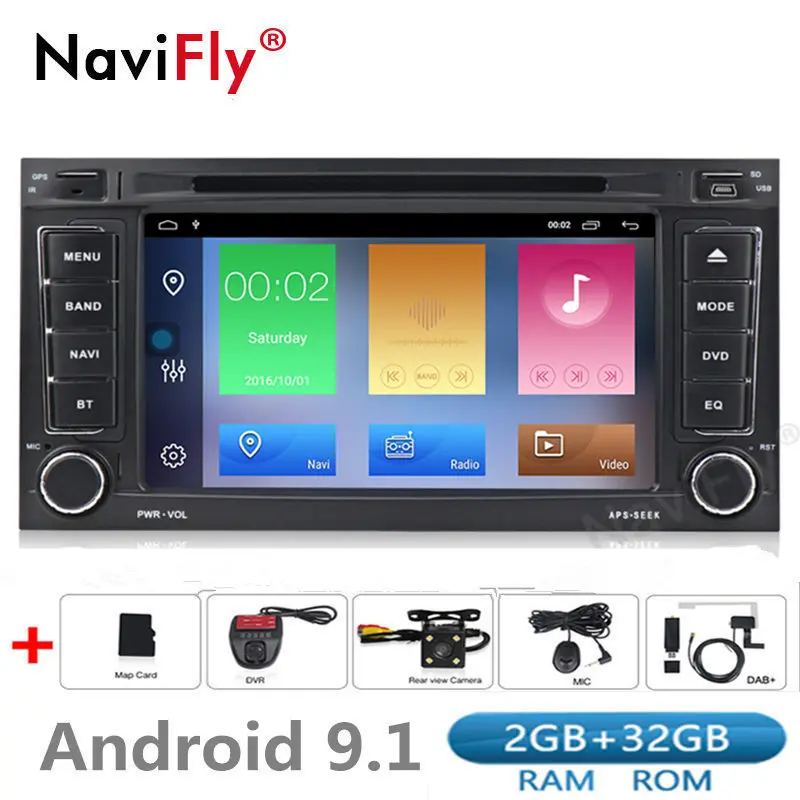 Новинка! 2+ 32G Android 9,1 автомобильный dvd gps Navigagion для Фольксваген туарег Т5 транспортер Радио Аудио FM wifi 1024*600 видео плеер