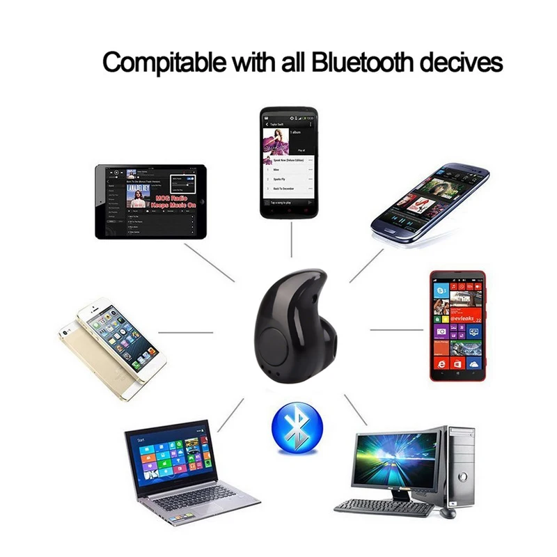 Мини Спорт Смарт носить Беспроводной Bluetooth наушники 4 1 Встроенный микрофон Шум