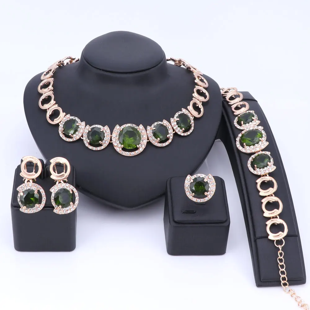 Комплект из колье серёг и браслета с кристаллами|jewelry sets for women|crystal jewelry setjewelry |