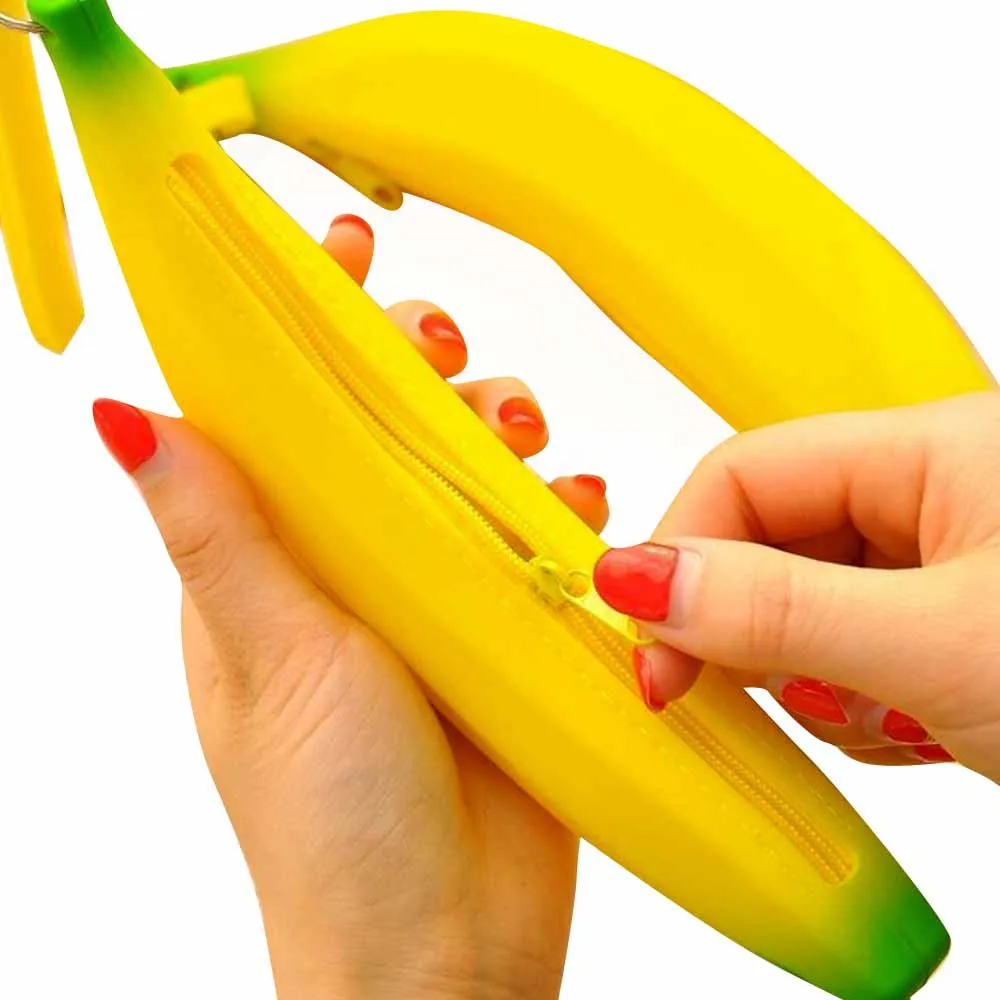 

Lovely Silicone Banana Tie Zipper Coin Purses Multifunctio Wallets Famous Brand Women Wallet Billeteras Para Mujer Carteira //