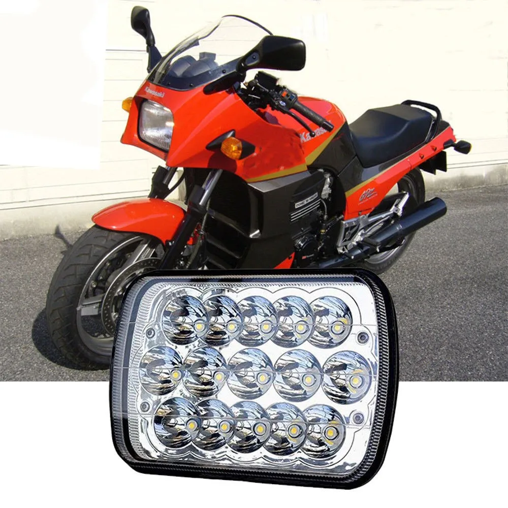 Marloo 1pcs Motorcycle 7x6 Inch Rectangular LED Headlight H6054 H5054