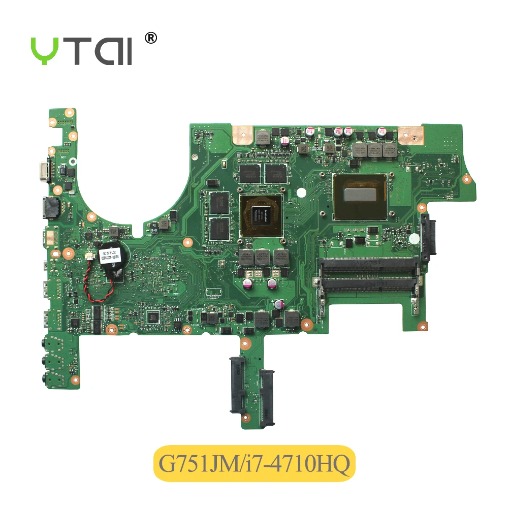 

G751JM motherboard for ASUS G751J G751JY G751JT G751JS G751JM laptop motherboard REV2.2 i7-4710HQ CPU USB3.0 mainboard