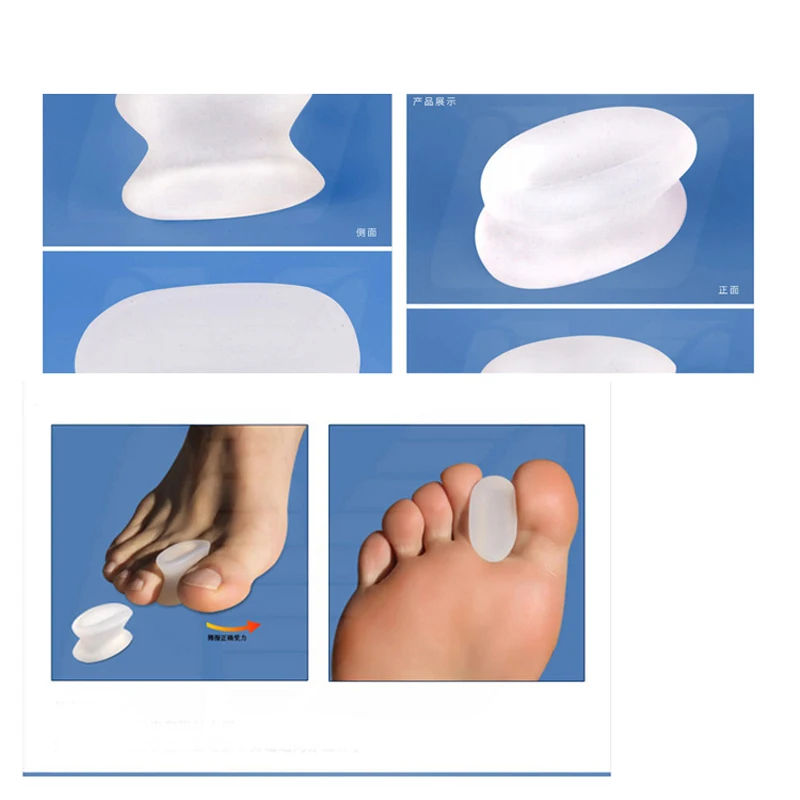 1Pair Bone Thumb Valgus Protector Silicone Foot Finger Toe Separator Bunion Adjuster Hallux Valgus Corrector Pedicure Feet Care