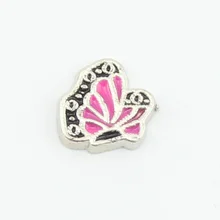Free shipping font b october b font Butterfly font b birthstone b font floating charms Enamel