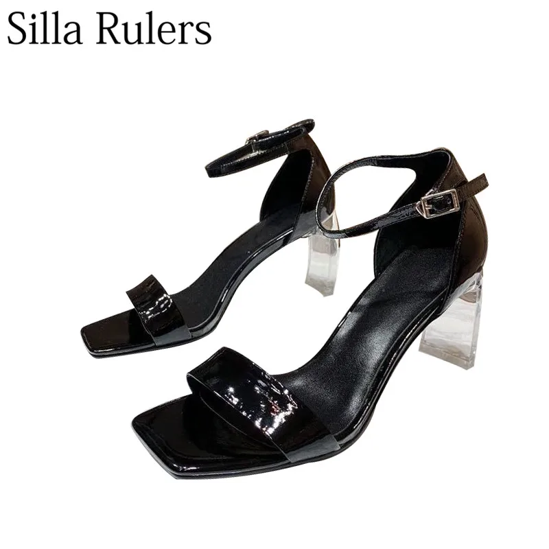 

2019 new strange crystal high heels sandals women peep toe ankle strap ladies sandals cover heel runway summer shoes mujer