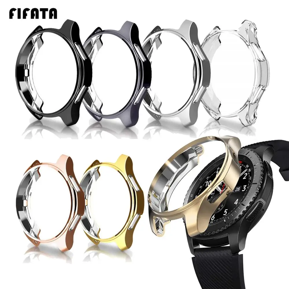 

FIFATA Cover Case For Samsung Galaxy Watch 46mm 42mm Bumper Watch Accessories Plating Protection Shell Protective Cover Frame