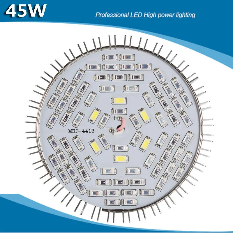 18/30/45/80 Вт E27 светодиодный завод растет лампочку для гидропоники Крытый парниковых лампы