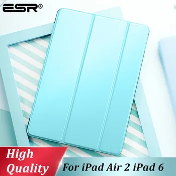 

ESR Cover for iPad Air 2 Case Synthetic Leather Translucent Frosted Back Magnetic Smart Cover+Auto Sleep/Wake A1566 A1567 Model