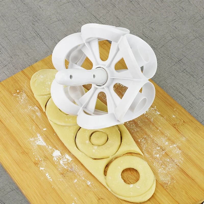 Ручной ABS 6-Circle нож для пончиков пончик форма для бисквитов печенья помадка выпечки прибор для приготовления пончиков формы хлебобулочных гаджетов