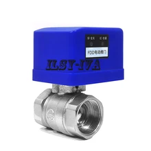 FDD Тип DN32 миниатюрный Электрический шаровой клапан, DC12V/DC24V 2 ходовой латунный моторизованный шаровой клапан