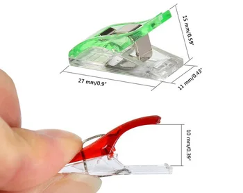 

500pcs Plastic Clips for Patchwork Sewing DIY Crafts Quilt Quilting Clip Clover Wonder Clip Mix Colors wen6554