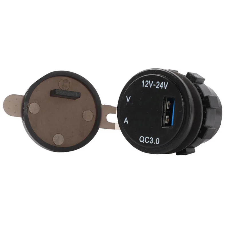 Зарядное устройство для автомобиля 12 24 В USB 3 0 5 А светодиодный дисплей напряжения