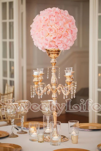 68cm Tall Wedding Table Centerpiece Flower Vase Candelabras Candle 68cm Tall Wedding Table Centerpiece Flower Vase Candelabras Candle Holders