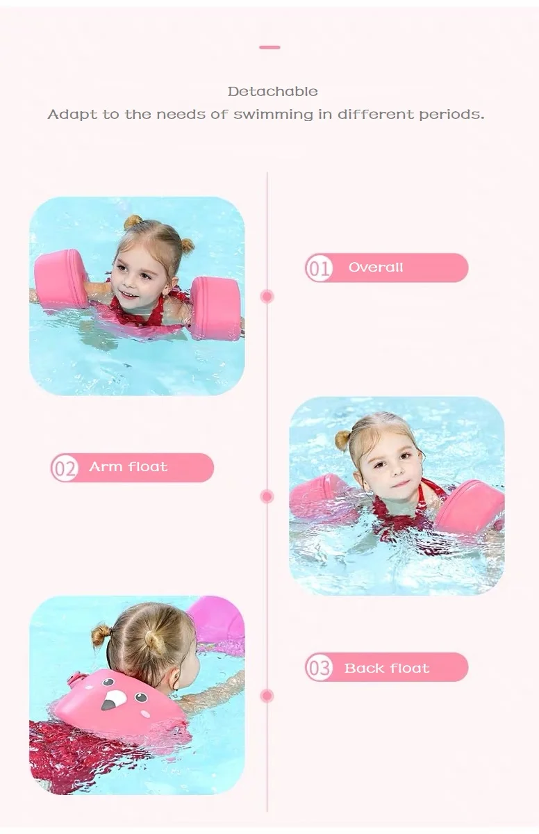 kids swimming sleeves Solid liner No Need Inflatable for accessories Baby Swimming armbands (4)