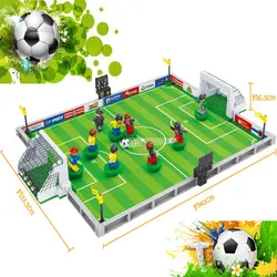 Модель Строительство наборы город футбол серии 3D Конструкторы развивающие кубики числа игрушечные лошадки с футбольной команды игрок