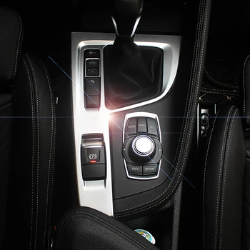 

beler Silver Interior Gear Shift Box Cover Trim Panel Frame for LHD BMW X1 F48 2016 2017 Car Styling for Left Hand Driver