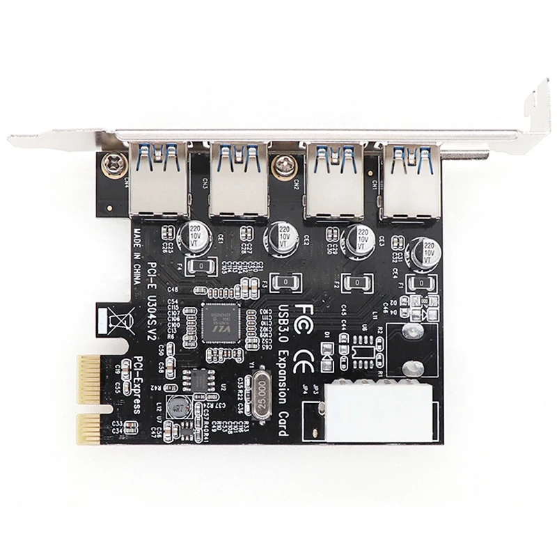 4 порта Usb 3 0 Pci-E карта расширения Pci Express Pcie концентратор адаптер 4-портовый Usb3.0