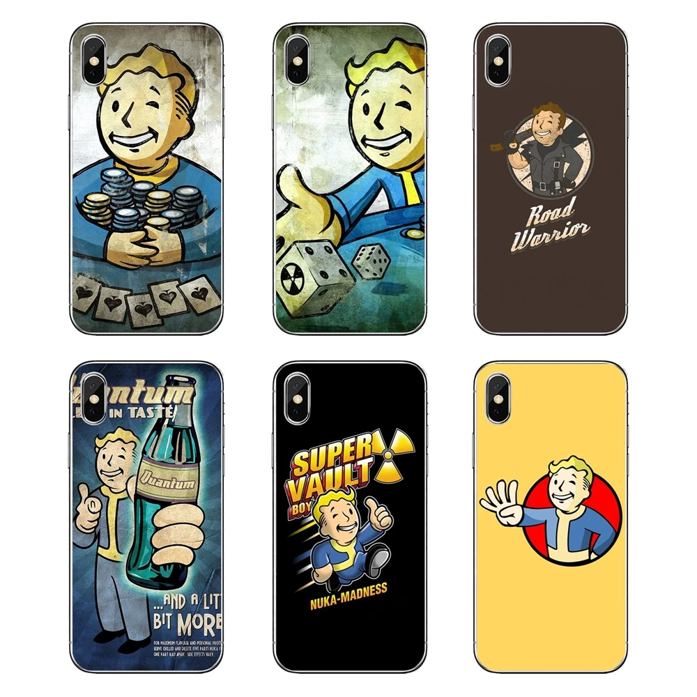 

For Motorola Moto X4 E4 E5 G5 G5S G6 Z Z3 G3 C Play Plus Black Isle Studios game Fallout Transparent Soft Shell Covers