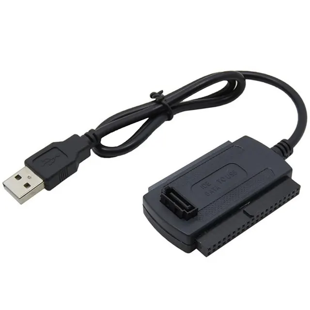 New 3-in-1 USB 2.0 Cable Adapter USB To 2.5/3.5/5.25inch SATA IDE High Speed 480Mb/s Adapters QJY99