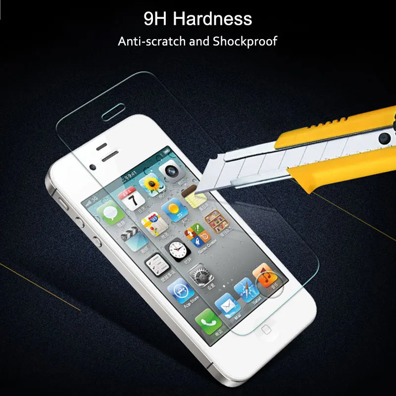 CHOEOIWE для iPhone 4 4s противоударное 9H 2.5D переднее закаленное стекло защита экрана