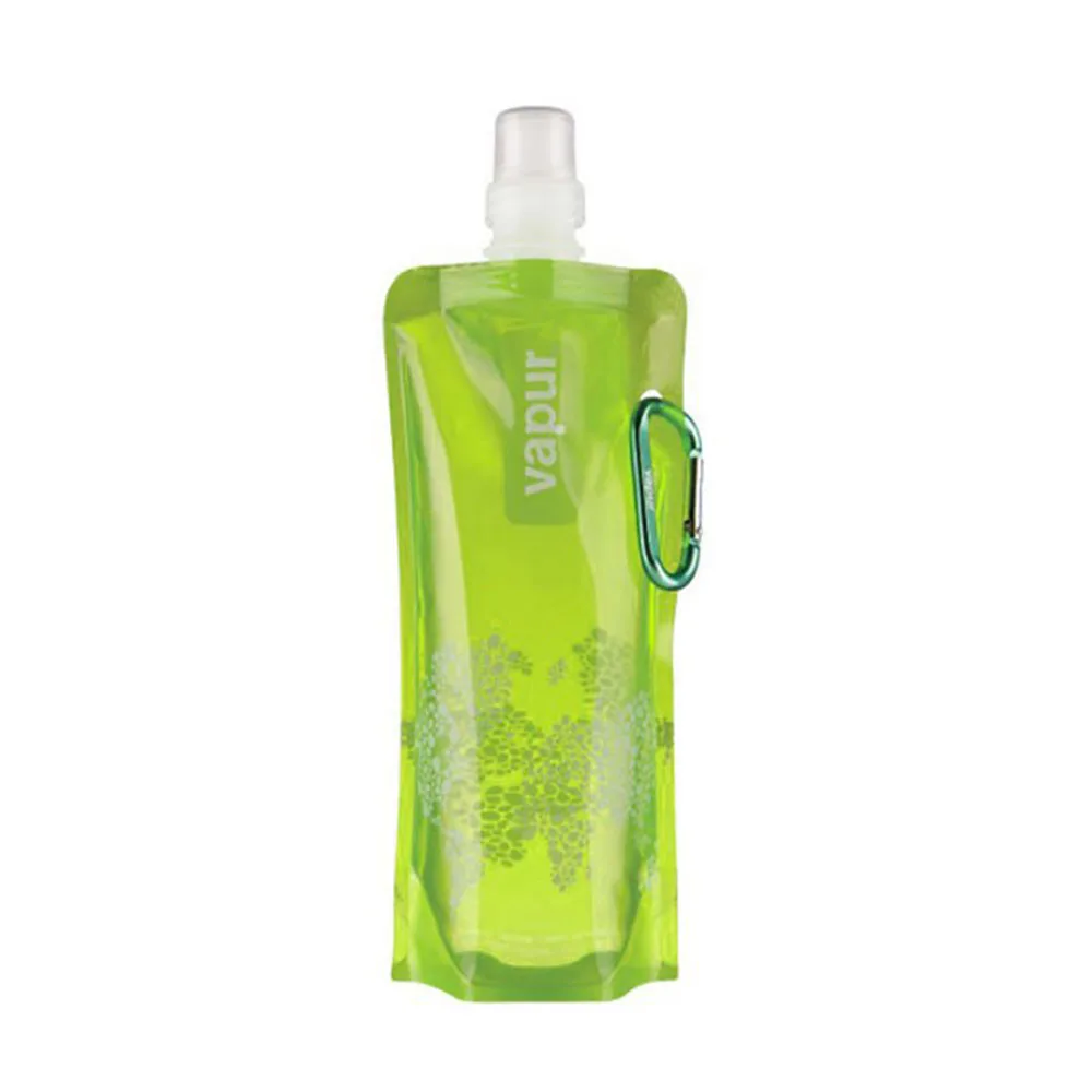 Новая Спортивная дорожная Портативный Гибкая складываемая складной Многоразовые Открытый 500 мл бутылки с водой - Цвет: Зеленый