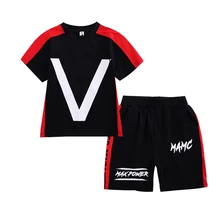 Летняя одежда для малышей комплект одежды для маленьких мальчиков 4, 6, 8, 10, 12 лет, футболка в полоску Топ+ короткие штаны, одежда детская одежда