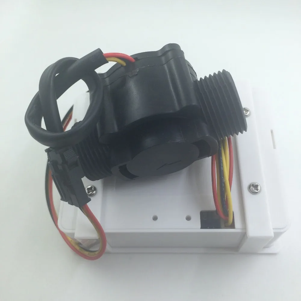 Water Flow Meter Sensor Controller LCD Display + Flow Sensor Meter Counter Gauge FS300A G3/4" DN20 1-60L/Min 10-24V water flow sensor