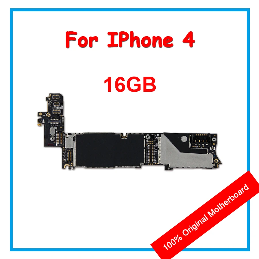 

Original Motherboard 16GB ROM For iPhone 4 100% Unlocked Mainboard With Chips Logic Board For IOS system For Replacement Repair