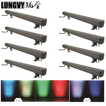 

Free Shipping 8pcs/lot 24x3w 3in1 LED Wall Washer Light DMX RGB Led Bar Home Party Lighting Led Wash