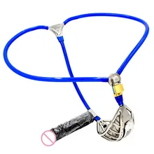 2018 New product male chastity belt with beads anal plug/dildo anal plug cock cage Invisible catheter Restrictions bondage belt.