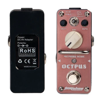 

AROMA AOS-3 Mini Guitar Pedal Polyphonic Octave Electric Guitar Effect Pedal Digital Design True Bypass Guitar Accessories