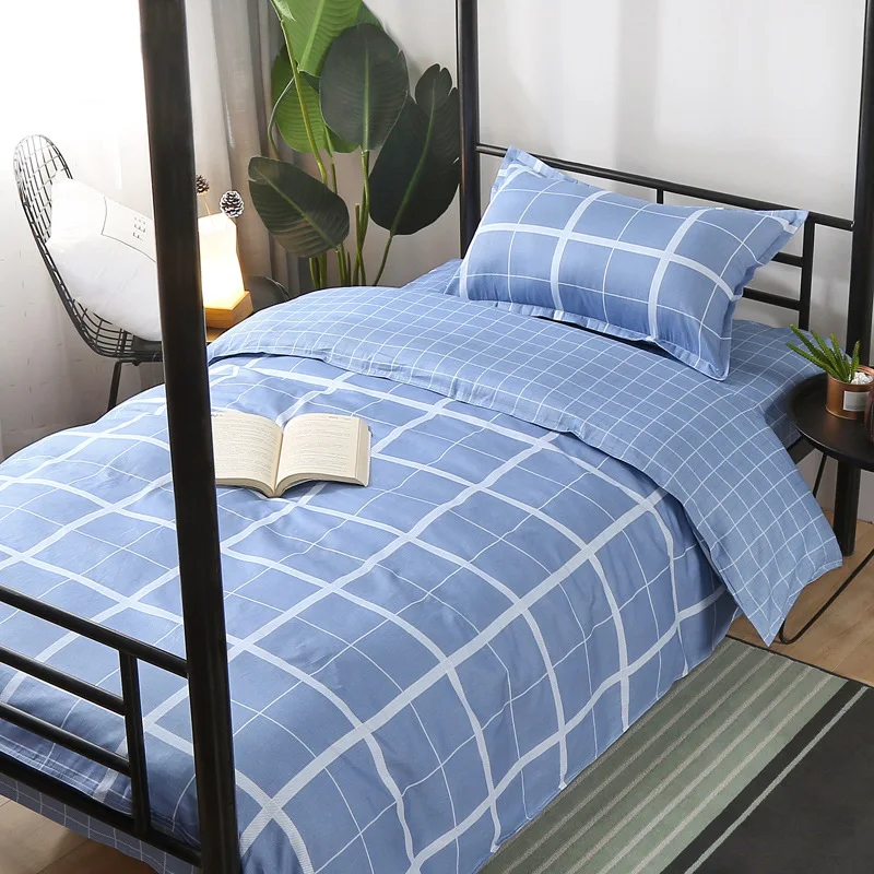 

Klonca 3 pieces bedding set cotton sheet dormitory bed set summer contracted style bedding set