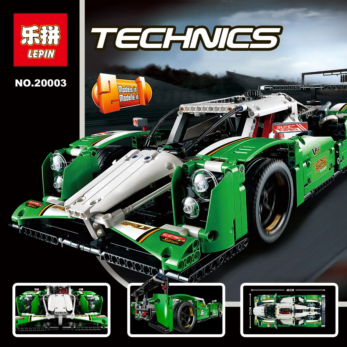 

LEPIN 20003 1249Pcs Technic Series 24 Hours Race Car Model Building Kit Minifigure Blocks Brick Toy Compatible  42039