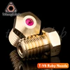 Trianglelab buse rubis haute température T-V6 1.75 MM pour E3D V6 HOTEND Compatible avec PETG ABS PEI PEEK NYLON etc. buse rubis ► Photo 2/3