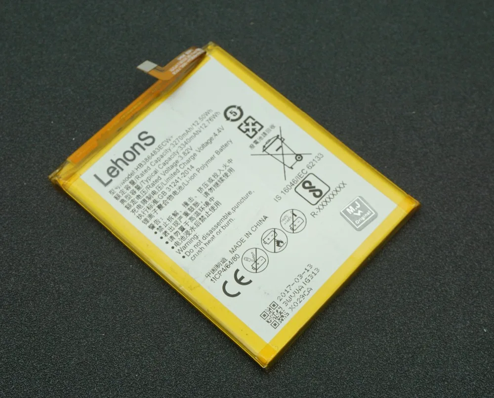 LehonS 3270 mAh/12.50Wh умная запасная батарея для сотового телефона Huawei honor 6X G9 plus G9Plus Maimang 5