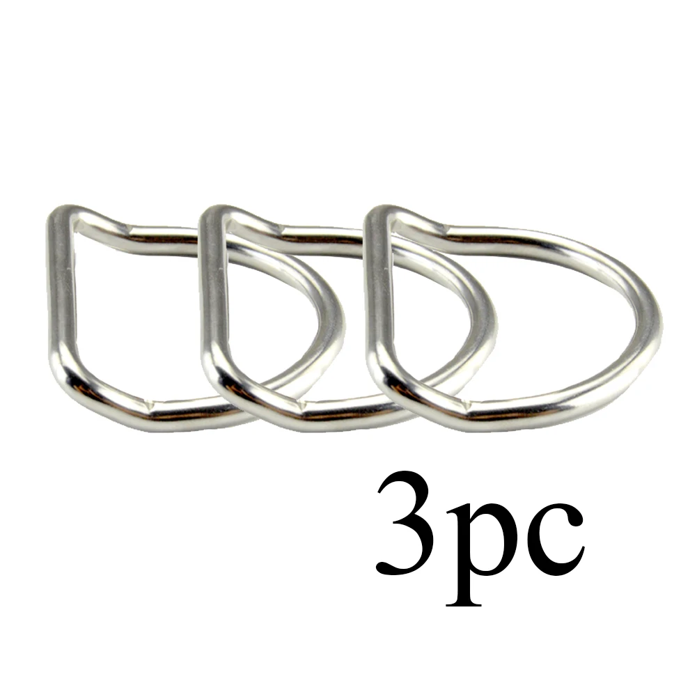 3 قطعة الغوص دائم الفولاذ المقاوم للصدأ تحت الماء المحمولة الانحناء D حلقة الاكسسوارات حزام الوزن حارس الغوص مشبك قفل كليب