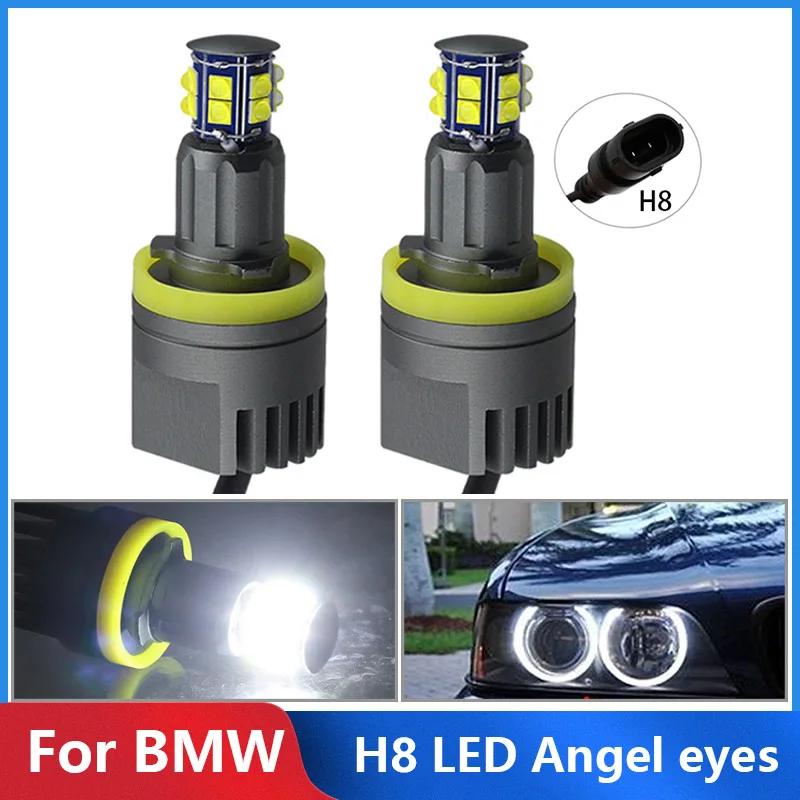 

NEW 120W White E92 H8 Led Angel Eyes Led Marker Lights Canbus for BMW X5 E70 X6 E71 E90 E91 E92 M3 E89 E82 E87 Side Headlights