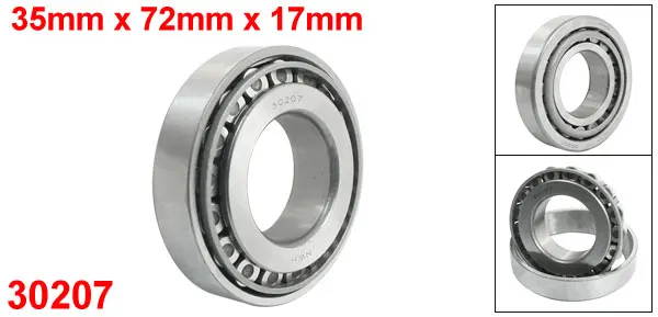 35mm x 72mm x 17mm Taper Roller Pinion Bearing Silver Gray 30207