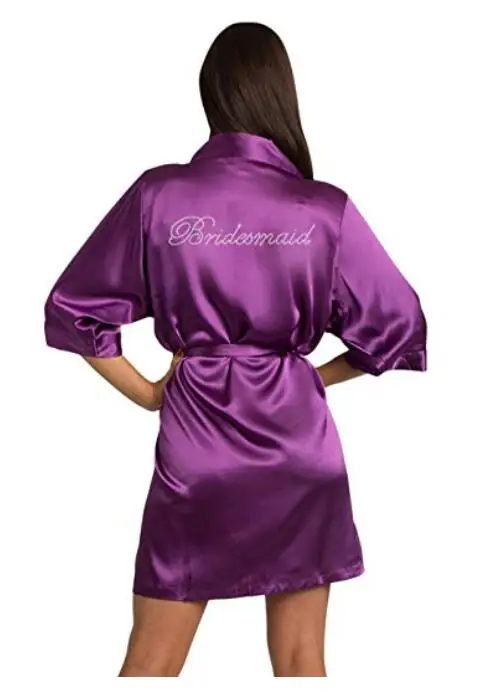 bridesmaid Robe Wedding Bride Women Sleepwear nightwear White Bridal Dress Bathrobe Night dress Sleepwear Nightgown Home Wear