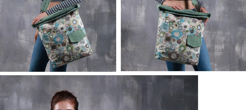 Сумка-рюкзак, ограниченная серия, мягкая джинсовая сумка, новинка, сумка через плечо,, с принтом, ткань в народном стиле, Xiekua посылка, Корейская женская