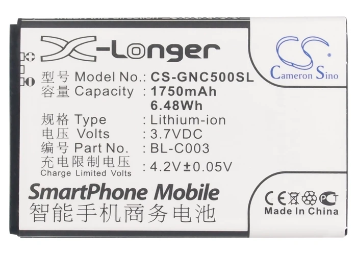 Аккумулятор Cameron Sino 1750 мА · ч BL-C003 для GIONEE C500 C600 | Мобильные телефоны и аксессуары