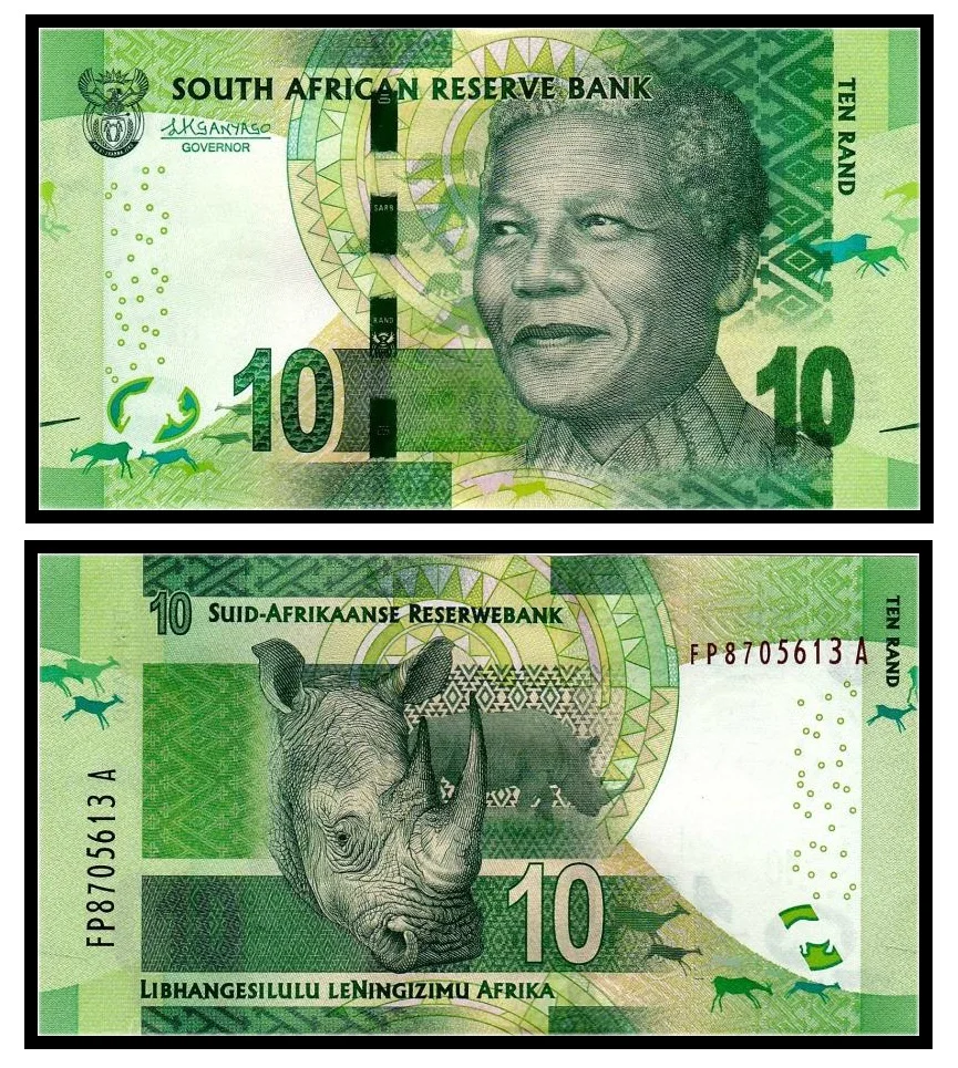 

South Africa 10 rand random year , p-138 UNC original real note , world collectables notes collection gift