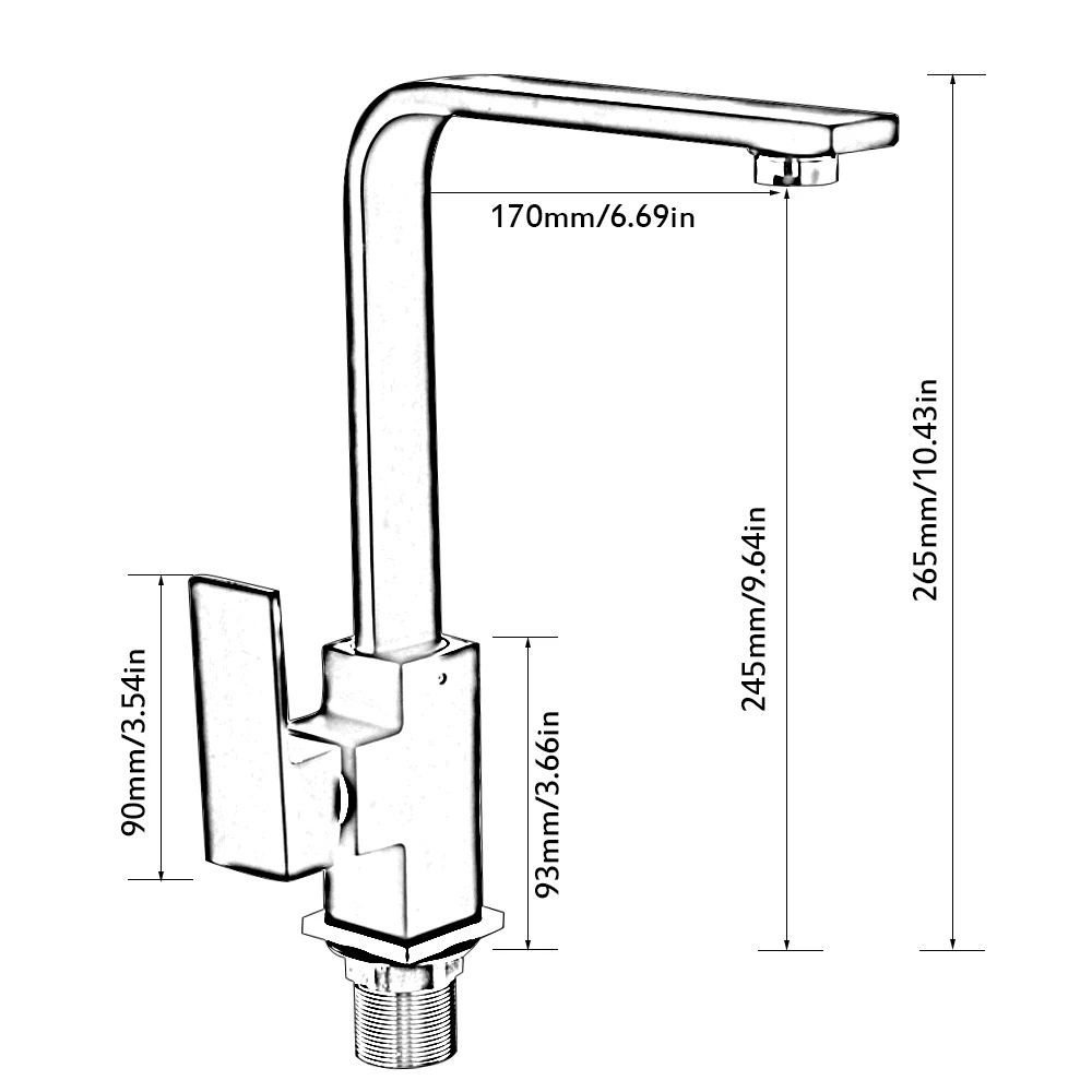 Modern Chrome Kitchen Faucet 360 Degree Rotation Water Filter Tap Water Faucets Brass Sink Tap Water Mixer Black Kitchen Fixture