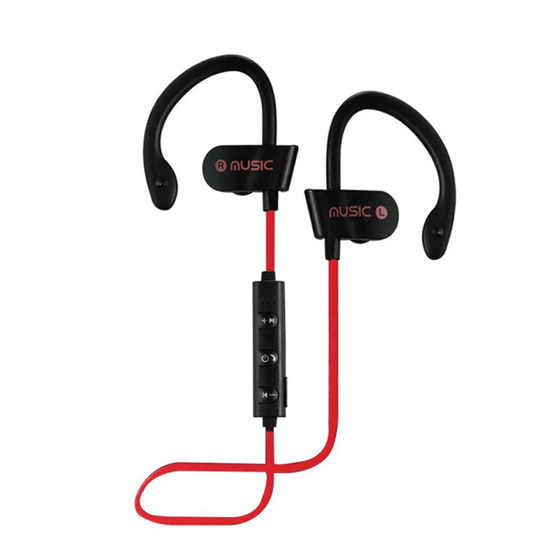 Bluetooth наушники гарнитура Беспроводные спортивные с крючком бас встроенный
