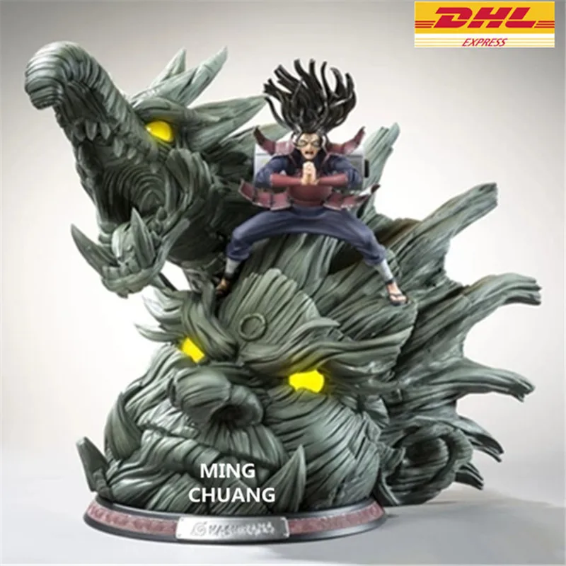 

19" Statue NARUTO Bust Shodai Hokage Full-Length Portrait Senju Hashirama GK Action Figure Collectible Model Toy BOX 49CM Z1102