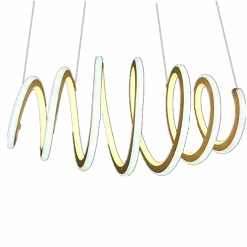 

Irregular Circle Stretchable Aluminum Two-color Patch Light Source Modern Living Room Restaurant Pendant Lights
