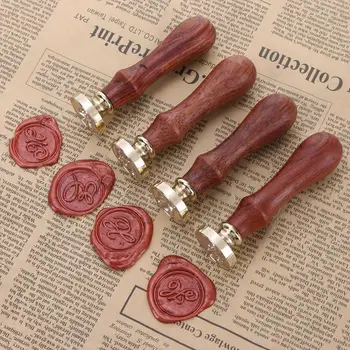 

Letter Initial Classic Wax Seal Stamp Paint Seal Envelope Sealing Beeswax Stamp with Wooden Handle Scrapbooking Accessories