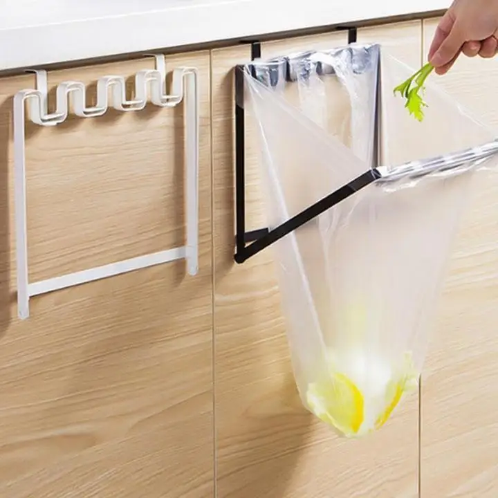 

Household Wall Mounted Waste Bins Trash Can for Kitchen Cabinet Kitchen Organizer Cupboard Door Style Hanger Trash Bag